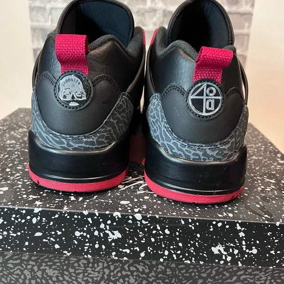 Jordan AIR Spizike Low Black/Red Sport Sneakers Mens Sz 13 - Picture 3 of 8
